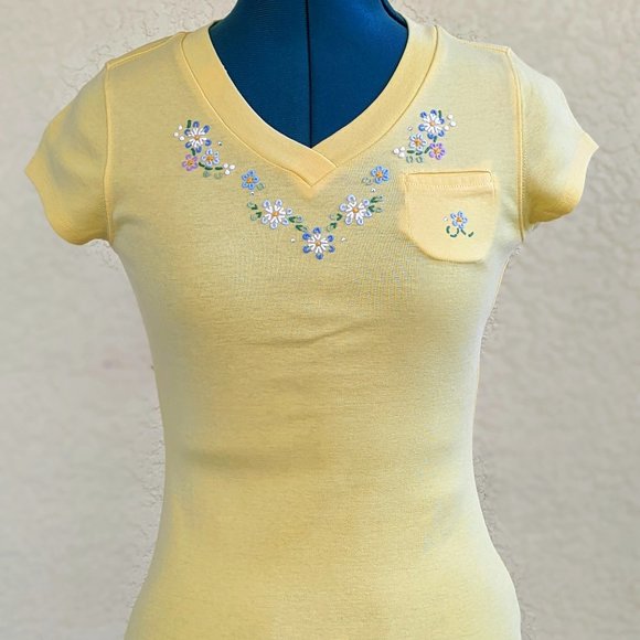 Bay Studio Tops - Hand Painted Tshirt Brand New